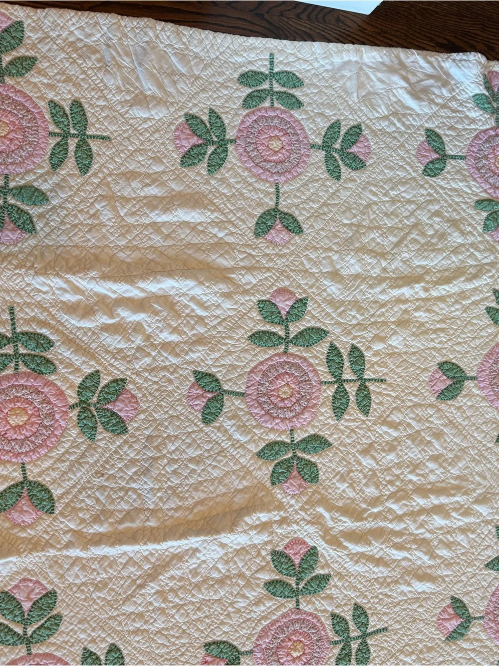 1930’s Rose of Sharon Appliquéd Quilt.